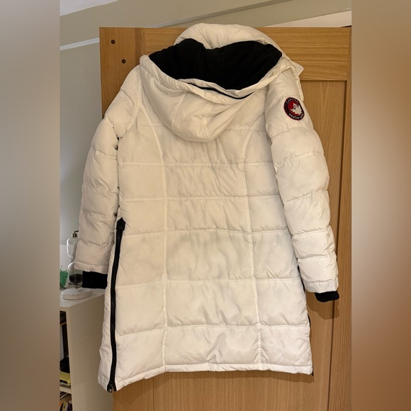 Canada Weather Gear Faux Fur Insulated Long Puffer Coat In White Medium - Picture 6 of 6
